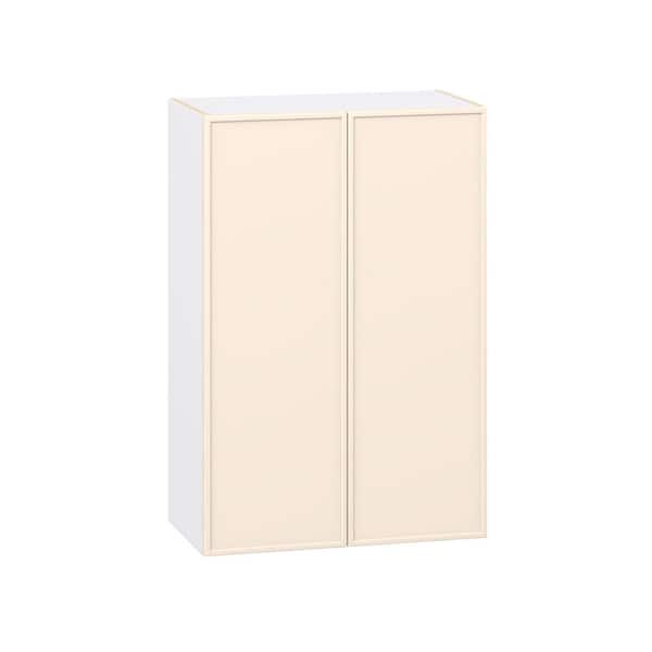 J COLLECTION Fairview 27 in. W x 14 in. D x 40 in. H Slim Shaker Assembled Wall Kitchen Cabinet in Washed Linen