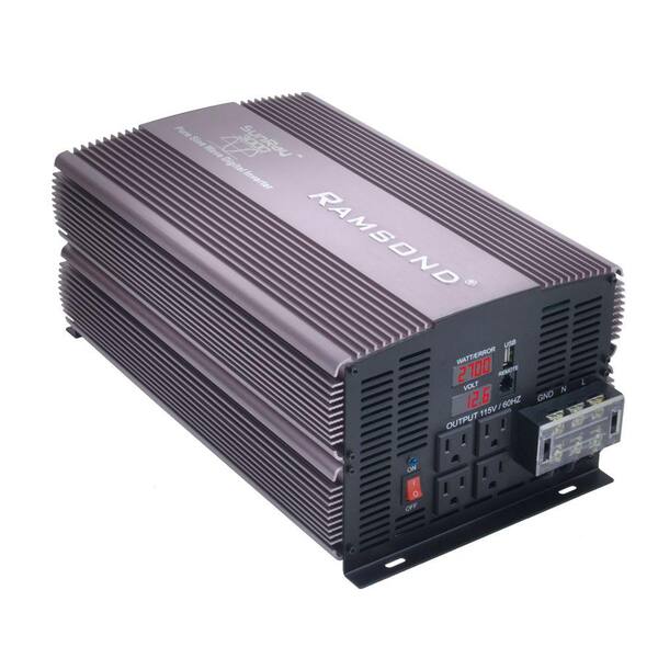 Ramsond Sunray 3000 Pure Sine Wave Intelligent DC to AC Inverter (12-Volt)