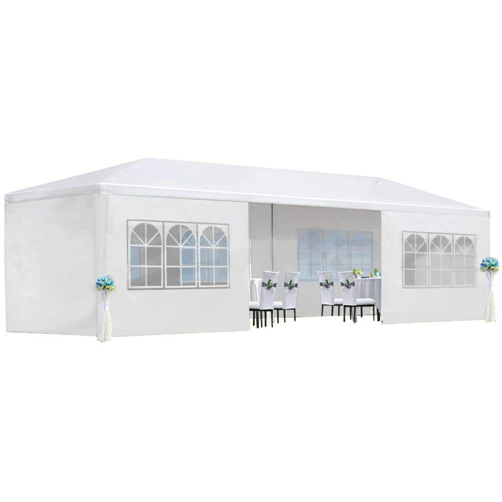 10 x 30 ft Metal Outdoor Wedding Party Canopy Tent Outdoor Gazebo with 8 Removable Sidewalls price history on PriceWatchPro