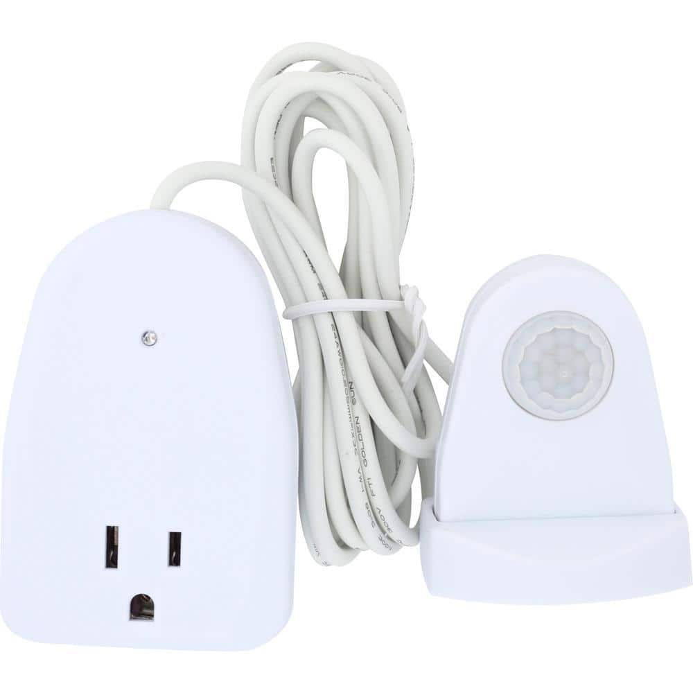 White Indoor Motion Activated Light Control with 6-Foot Cord
