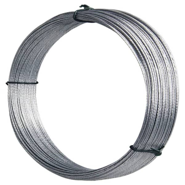 Braided Picture Hanging Wire 100 ft. Supports Up to 30 lbs. for Frame Artwork Mirror Hanging Silver