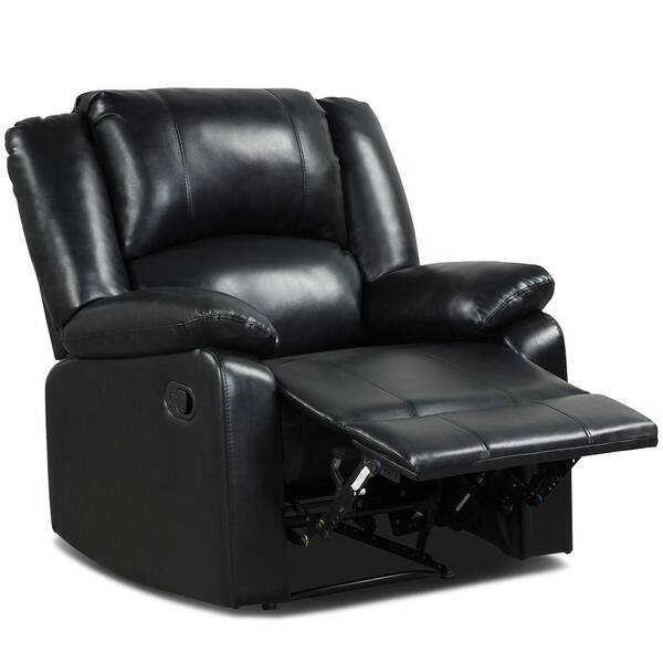 black leather armchair recliner