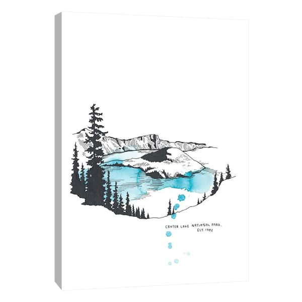 PTM Images 12 in. x 10 in. ''Nation Park Crater Lake'' Printed Canvas Wall Art