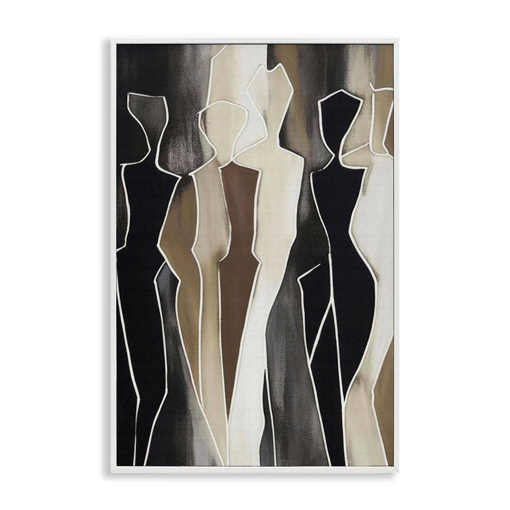 Earthy People Silhouettes by LSR Creative Studio White Framed Abstract Giclee Art Print 30 in. x 20 in. price history on PriceWatchPro
