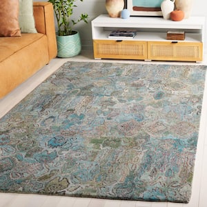 Anatolia Teal/Green 5 ft. x 8 ft. Abstract Area Rug