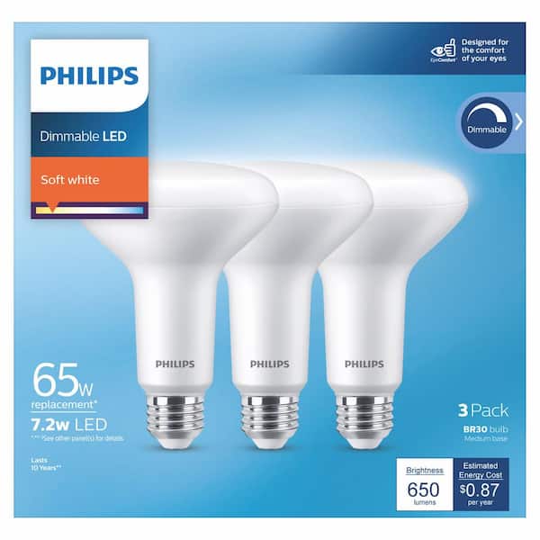 Philips Hue 65-Watt EQ BR30 Color-changing E26 Dimmable Smart LED Light  Bulb (2-Pack) in the General Purpose Light Bulbs department at