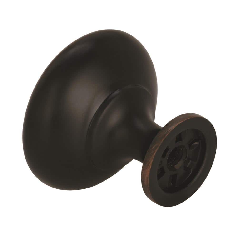 Oil Rubbed Bronze Round Cabinet Knob with Mounting Hardware