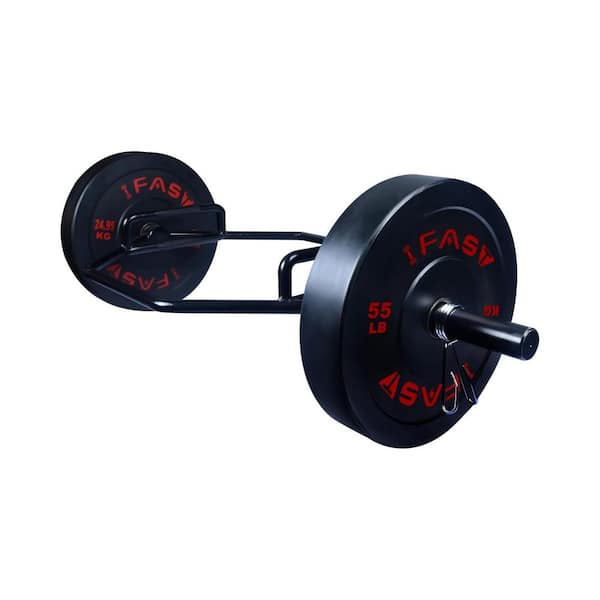 Tidoin 55 lbs. Hex Bar Weights Set Trap Bar Olympic Bumper Weight Plates Set for Squats, Dead Lift, Shrugs Power Pulls