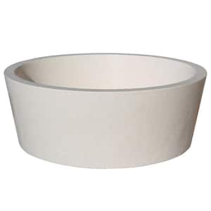 Tapered Natural Stone Vessel Sink in White