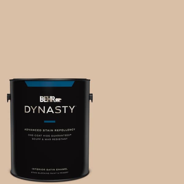 BEHR DYNASTY 1 gal. #S240-3 Ash Blonde One-Coat Hide Satin Enamel Interior Stain-Blocking Paint and Primer