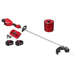 M18 FUEL 18V Brushless Cordless 17 in. Straight Shaft String Trimmer w/0.105 in. x 625 ft. Spool, (2) Battery, Charger