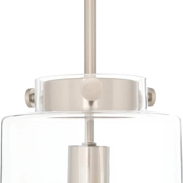 Home Decorators Collection Mullins 1-Light Brushed Nickel Mini