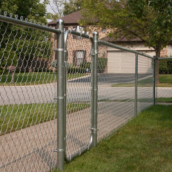 Everbilt Expandable Chain Link 6 ft. W x 4 ft. H Galvanized Steel Fence  Gate Kit 3283ADJ48EB - The Home Depot