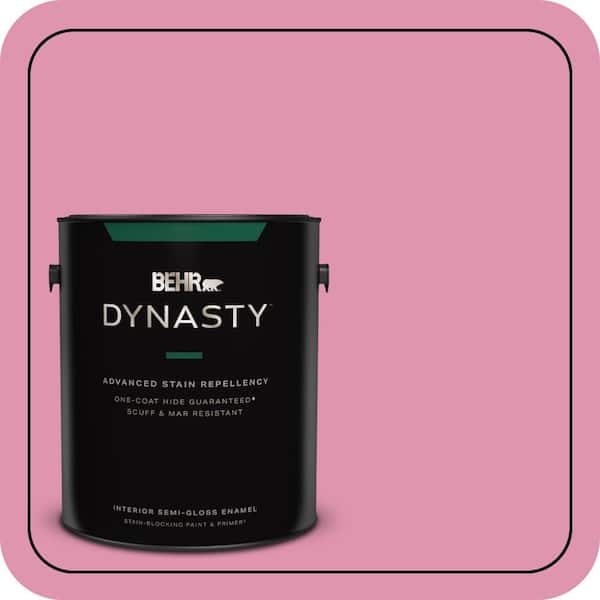 1 gal. #P130-4 Its a Girl Semi-Gloss Enamel Interior Stain-Blocking Paint & Primer