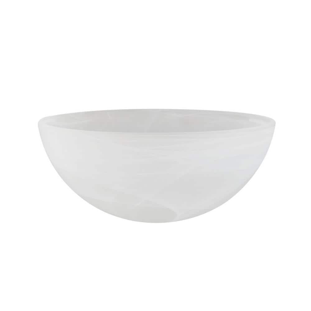 5-3/4 in. H x 13 in. Dia/Alabaster Glass Shade For Torchiere Lamp, Swag Lam