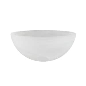 5-3/4 in. H x 13 in. Dia/Alabaster Glass Shade For Torchiere Lamp, Swag Lamp and Pendant