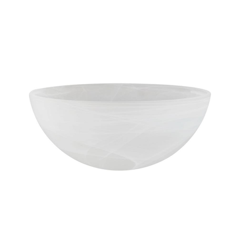 5-3/4 in. H x 13 in. Dia/Alabaster Glass Shade For Torchiere Lamp, Swag ...