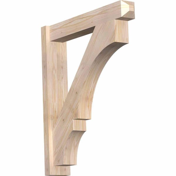 Ekena Millwork 6 in. x 34 in. x 30 in. Douglas Fir Balboa Craftsman Smooth Outlooker