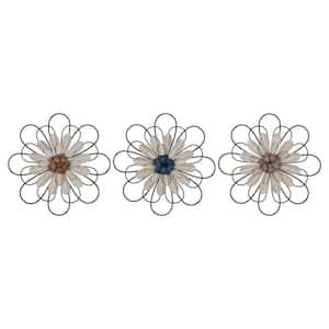 Classy Art 3D Wire Gold Flowers Mixed Metal Media Wall Art MH1016B