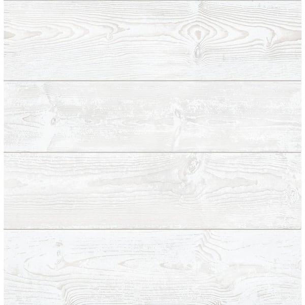 SCOTT LIVING White Urban Shiplap Self Adhesive Wallpaper Sample