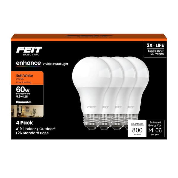 Feit Electric 60-Watt Equivalent A19 Dimmable CEC Title 20