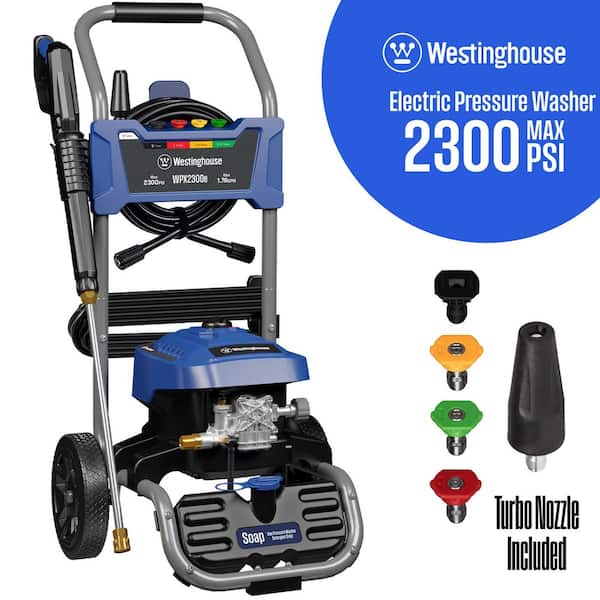 2300 PSI 1.76 GPM 13 Amp Cold Water Electric Powered Pressure Washer with Turbo Nozzle and 5-Quick Connect Tips