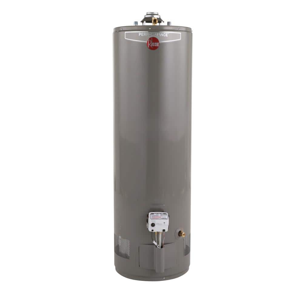 Rheem Performance 50 Gal. Short 6-Year 40,000 BTU Natural Gas Tank Water  Heater XG50S06EC40U1 - The Home Depot