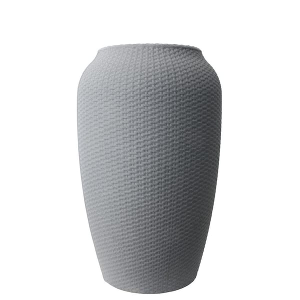 Algreen Wicker Planter, 28 in. H x 17.5 in., Warm Gray Rattan