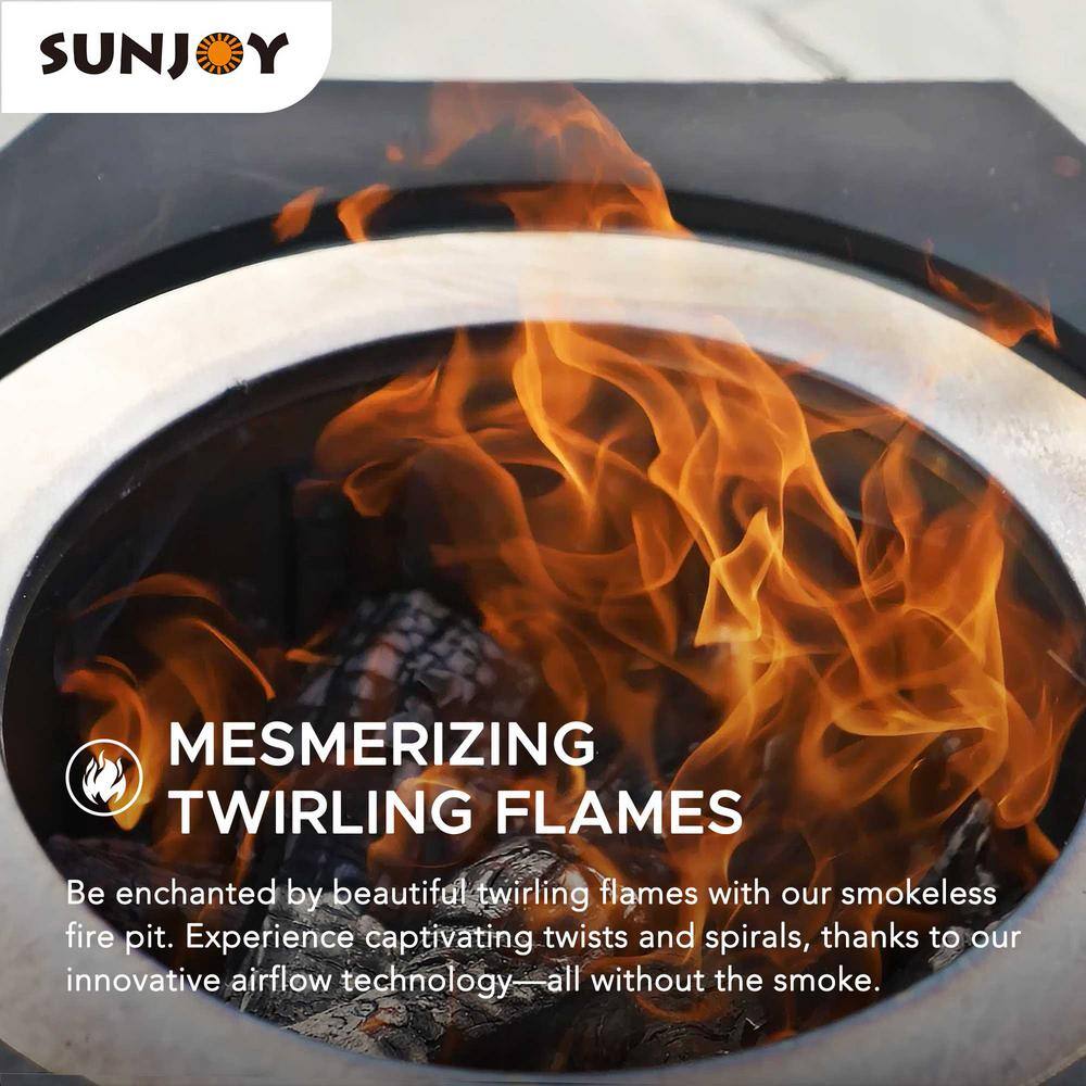 Lawrence Black Hexagonal Smokeless Wood Burning Fire Pit