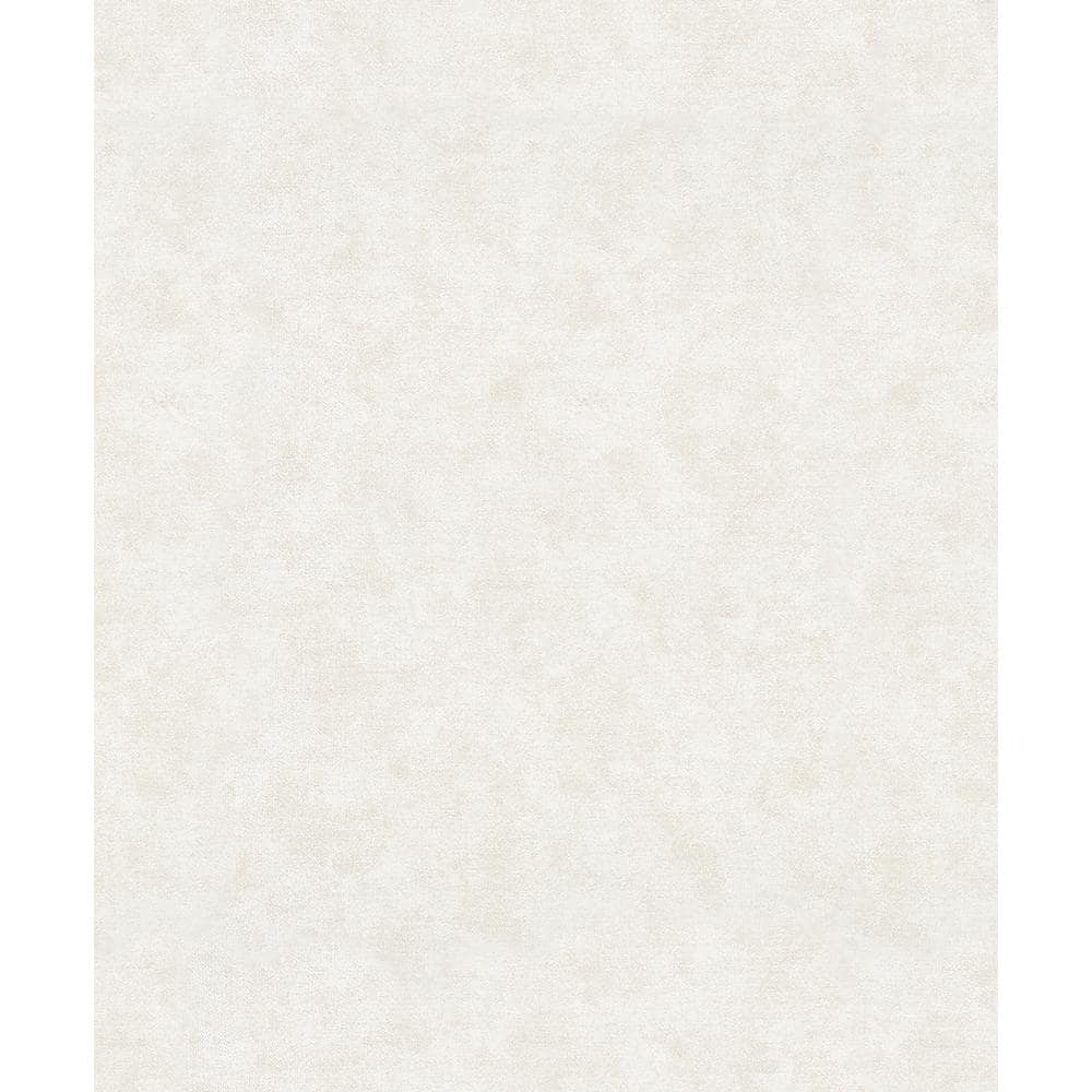 Cream Solid Vinyl Non-Pasted Removable Wallpaper Roll