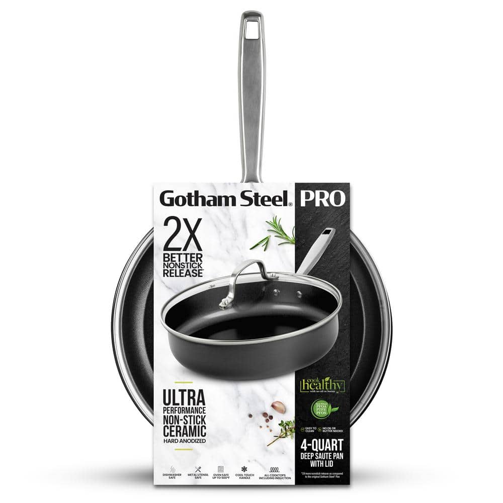GOTHAM STEEL 8 Inch Non Stick Frying Pan, Ultra Durable Induction Pan,  Frying Pan Nonstick with Ceramic Coating, Egg Pan for Cooking, Ceramic Pan