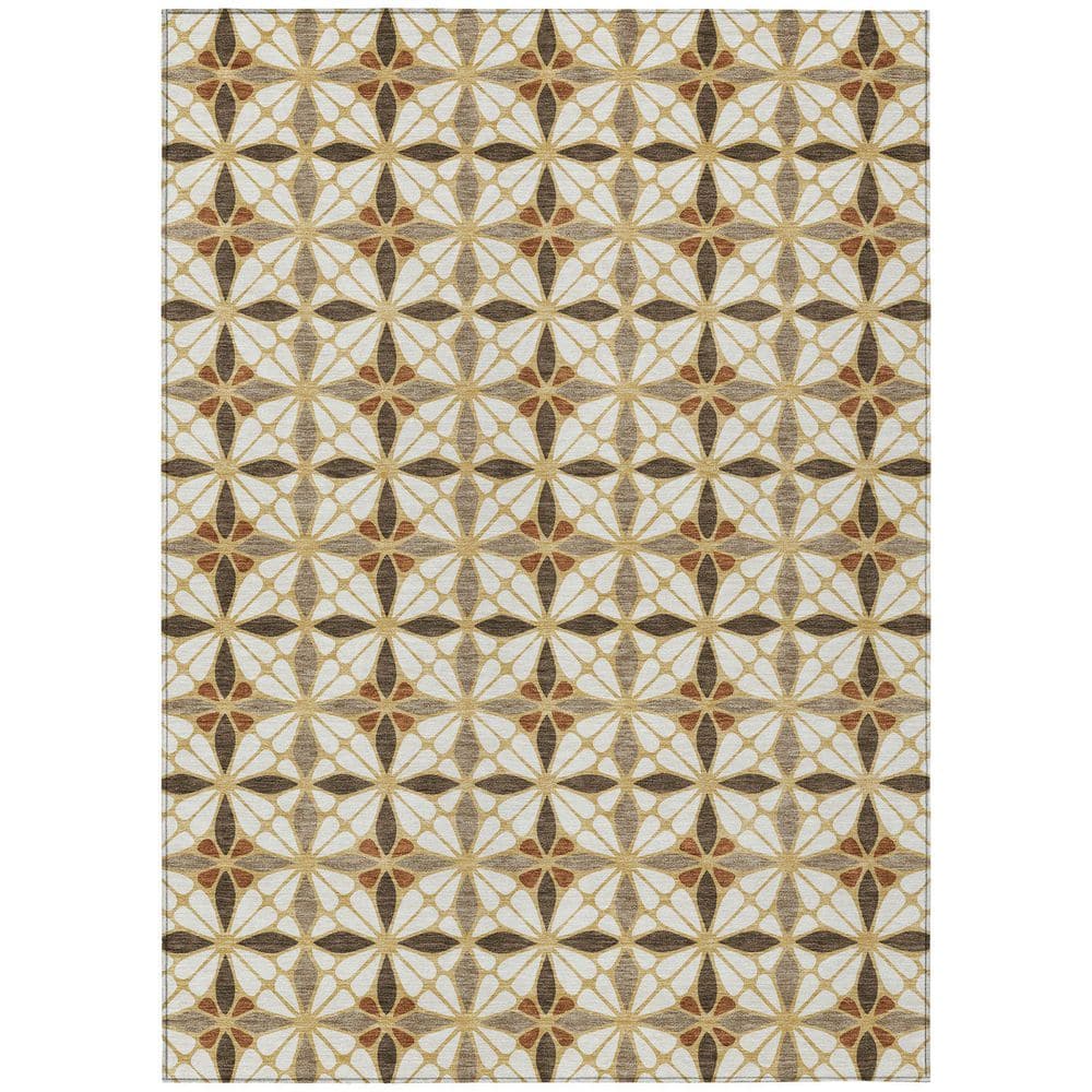 Chantille Machine Washable Indoor/Outdoor Abstract ACN2469 Gold 5 ft. x 7 ft. 6 in. Area Rug price history on PriceWatchPro