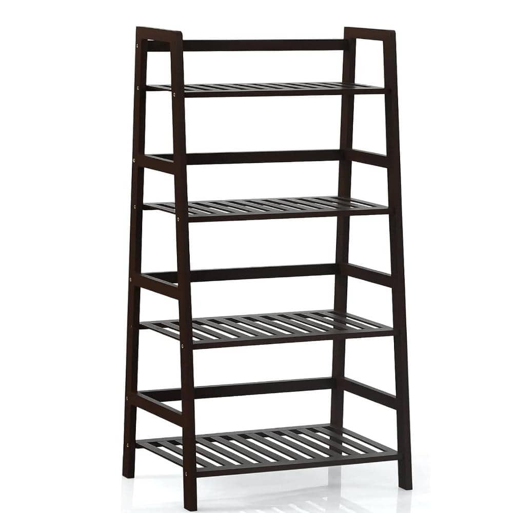 "45"" 4‑Tier Espresso Bamboo Ladder Plant Stand + 3‑Tier Black Bamboo 8‑Pot Display Rack" price history on PriceWatchPro