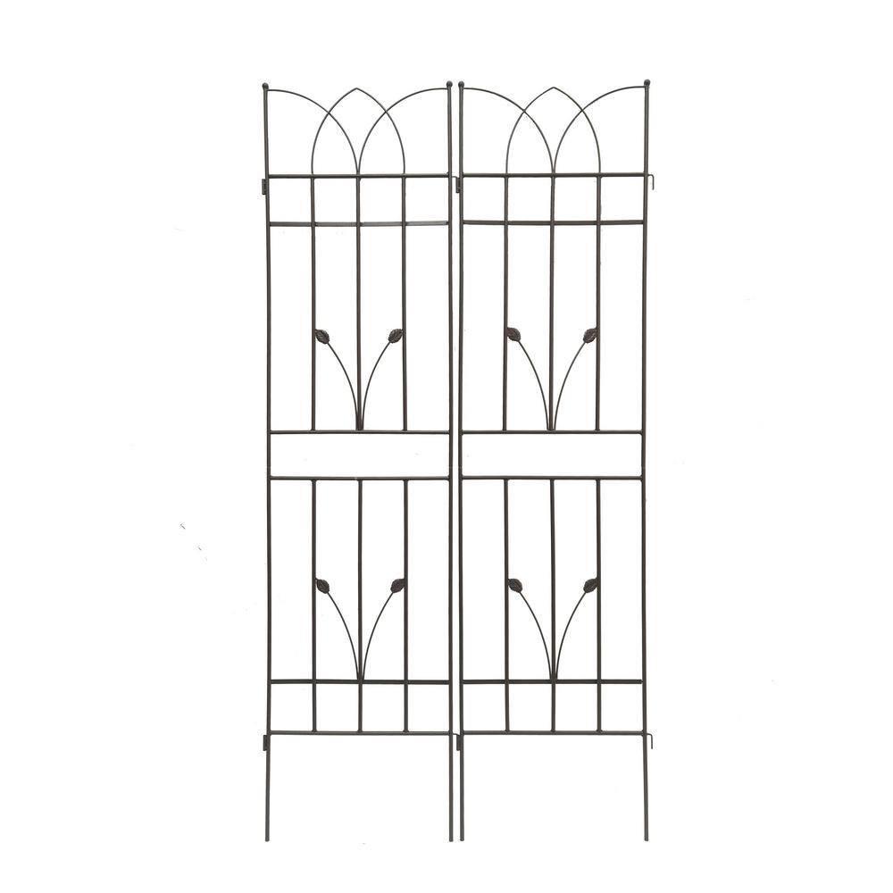 71 in. Metal 4 Pack Garden Trellis in Brown price history on PriceWatchPro