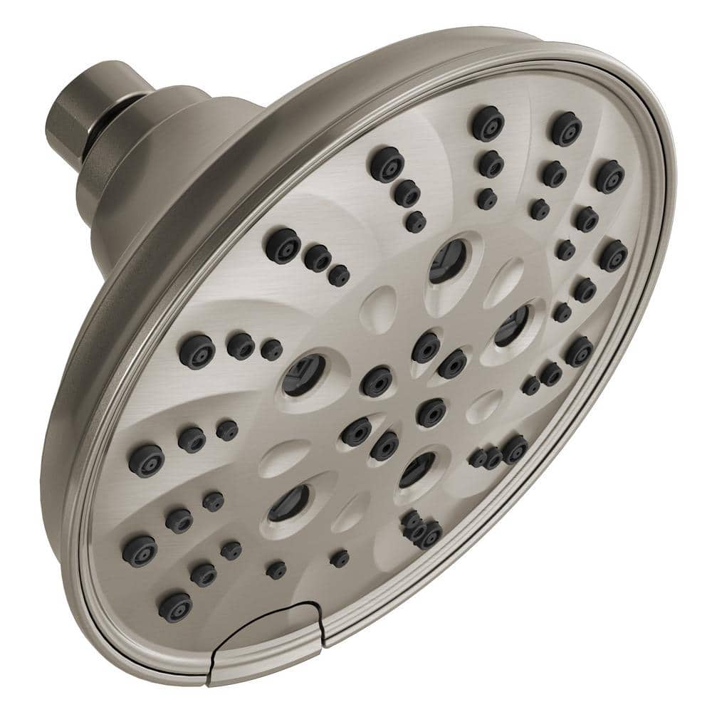 Delta Pivotal 5-Spray Patterns 1.75 GPM 6 in. Wall Mount Fixed Shower ...