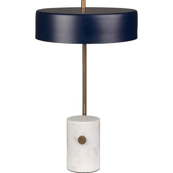 NOTRE DAME DESIGN Monte 21 in. Brass Table Lamp with Blue Powder Coated