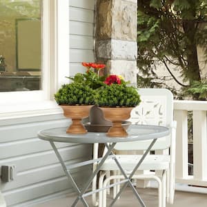 4- Piece 11 in. Mini Indoor Outdoor Decorative Artificial Boxwood Topiary Tree in Pot, Faux Fake Tree Plant