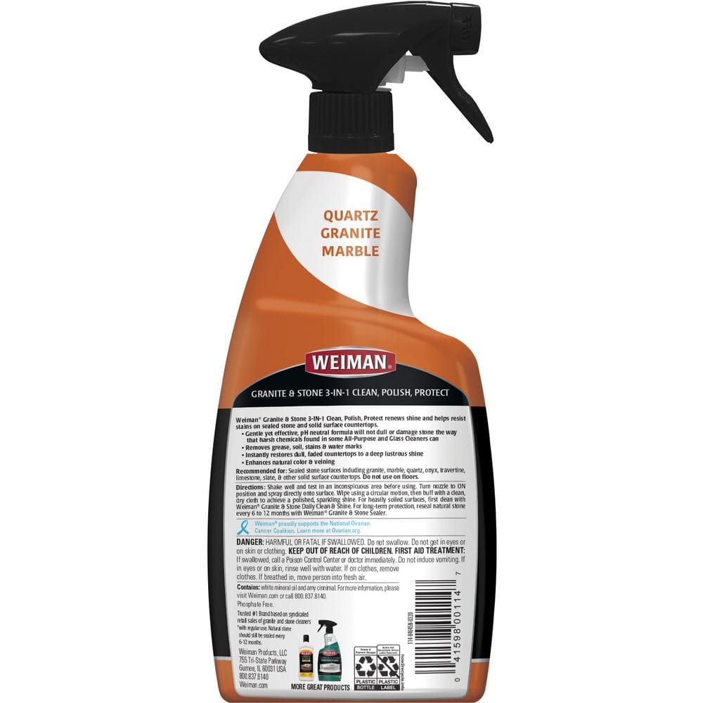 Citrus Scent Granite and Stone Polish Spray, 24 oz