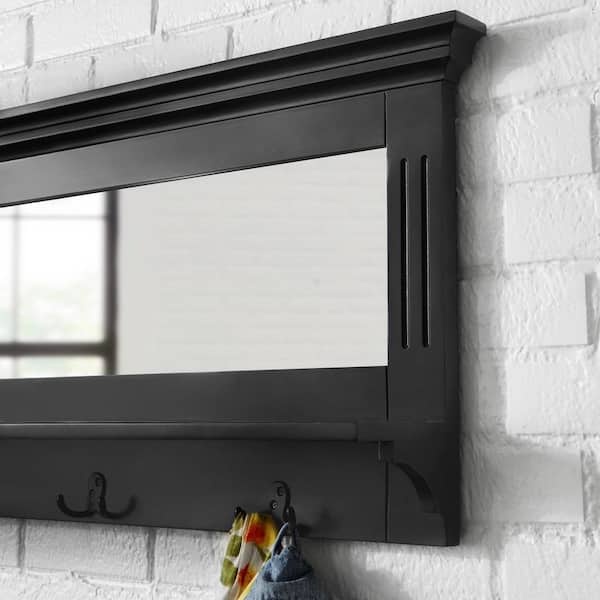 StyleWell 18 H x 36 W x D Black Wood Floating