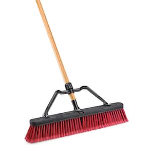 24 in. Multi-Surface Industrial Grade Push Broom with Handle