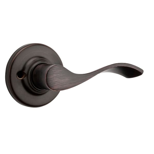 Kwikset Balboa Venetian Bronze Right-Handed Half-Dummy Door Handle featuring Microban Technology