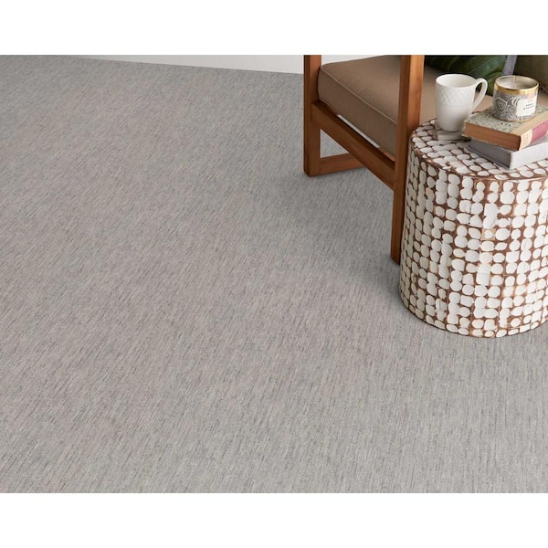 Borderline Quarry Gray 12 ft. 42 oz. Wool Pattern Carpet - Installation Required