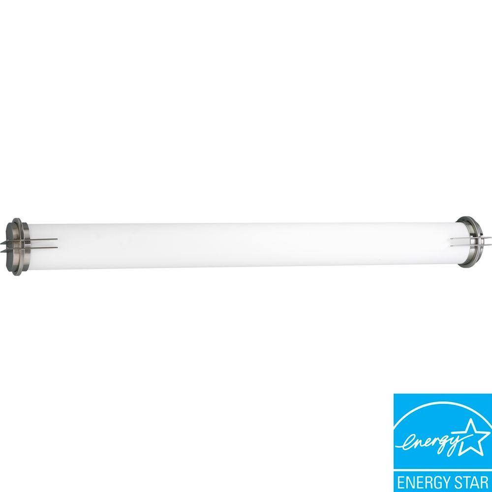 Nickel 49-1/4" Contemporary Acrylic Linear Bath Light