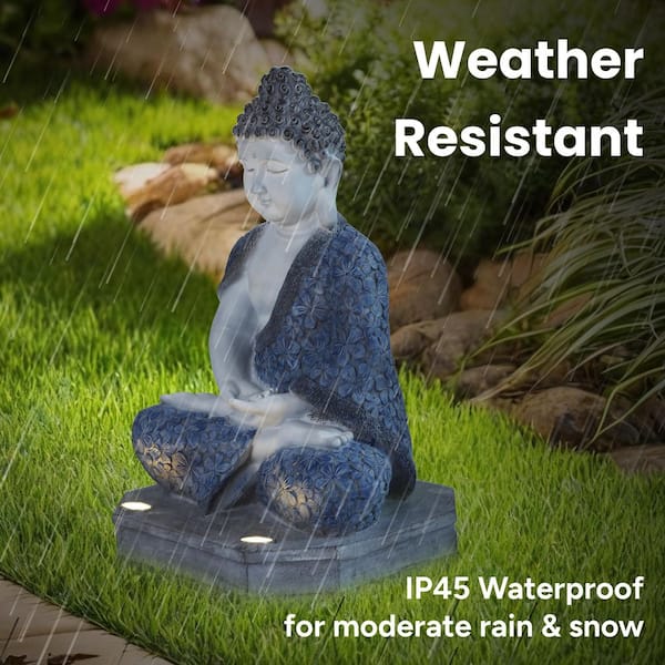 TECHKO Buddha Garden Statue with Solar Spotlight SG-802 - The Home