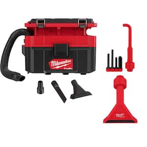 M18 FUEL PACKOUT Cordless 2.5 Gal Wet/Dry Vac w/AIR-TIP 1-1/4 in. - 2-1/2 in. Right Angle and Magnetic Nozzle (6-Piece)