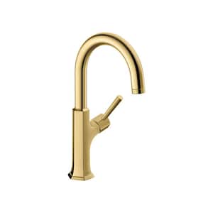 Locarno 1-Handle Bar Faucet in Brushed Gold Optic