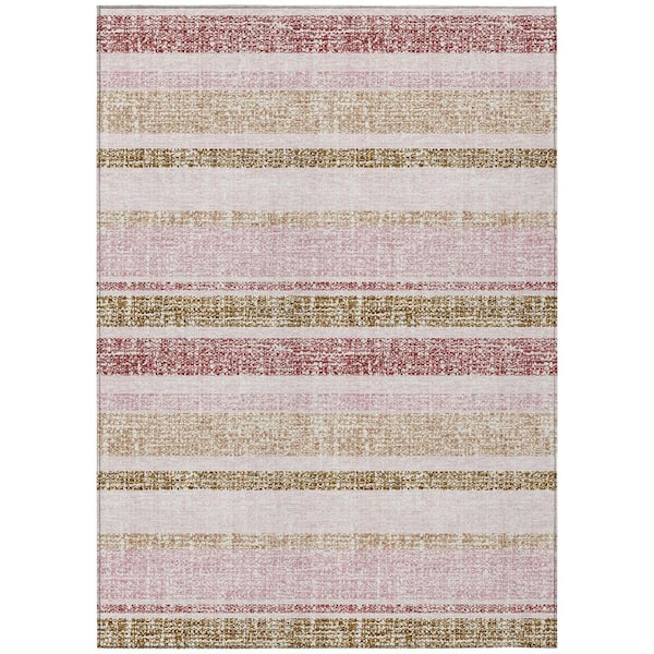 Chantille Machine Washable Indoor/Outdoor Abstract ACN2122 Pink 5 ft. x 7 ft. 6 in. Area Rug