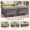 Various configurations and uses of multifunctional ottomans.
