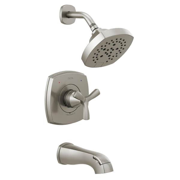 Delta Stryke 1-Handle Wall Mount 5-Spray Tub and Shower Faucet Trim Kit in Stainless (Valve Not Included)