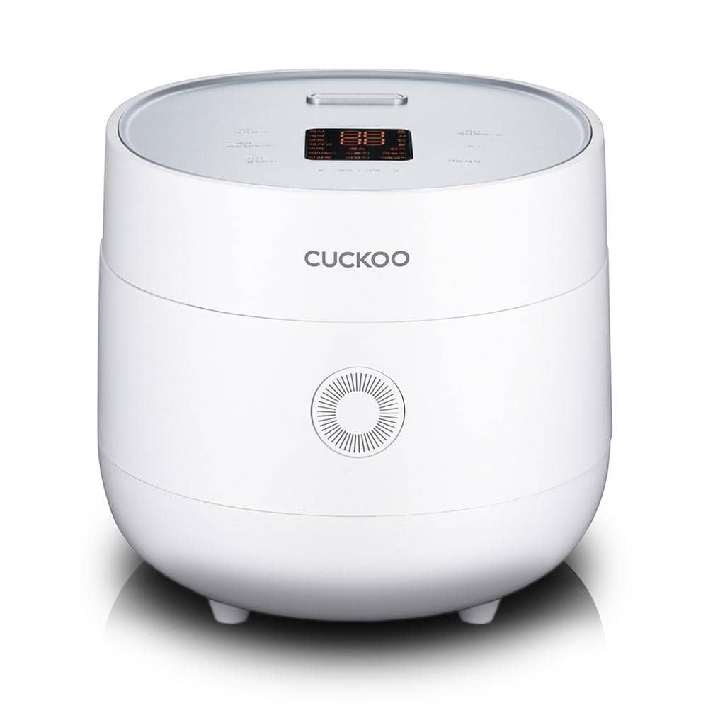 Cuckoo CR-0375FW 3 Cup (Uncooked) Micom Rice Cooker and Warmer with Nonstick Pot, 10 Menu Modes, LCD Display, Auto Clean White